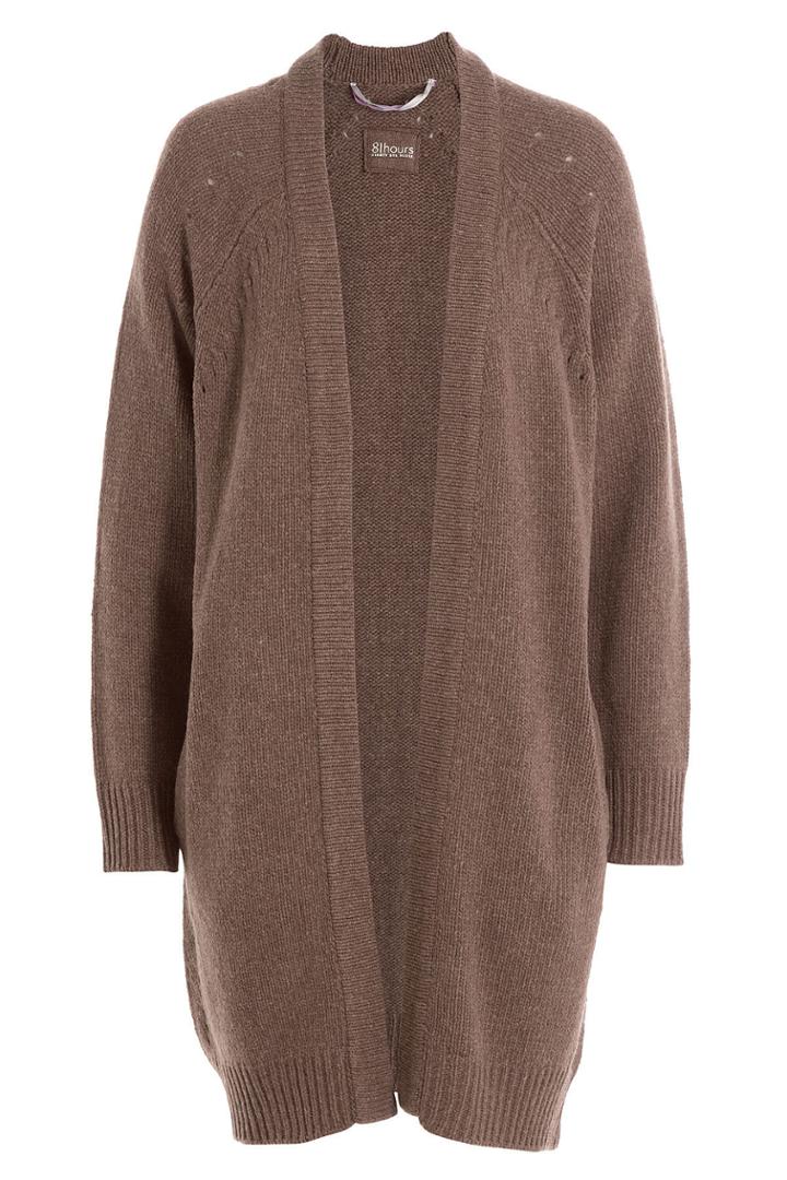81 Hours 81 Hours Merino Wool Cardigan - Brown