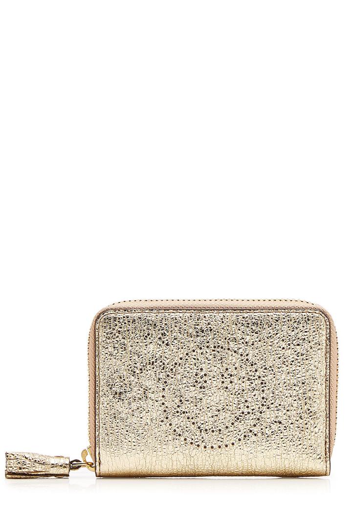 Anya Hindmarch Anya Hindmarch Smiley Metallic Leather Wallet