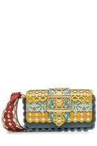 Burberry Burberry Laser-cut Leather And Snakeskin Shoulder Bag