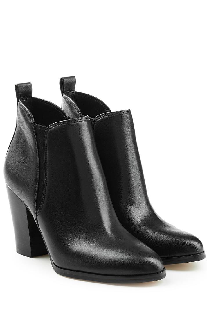 Michael Kors Collection Michael Kors Collection Leather Ankle Boots - Black