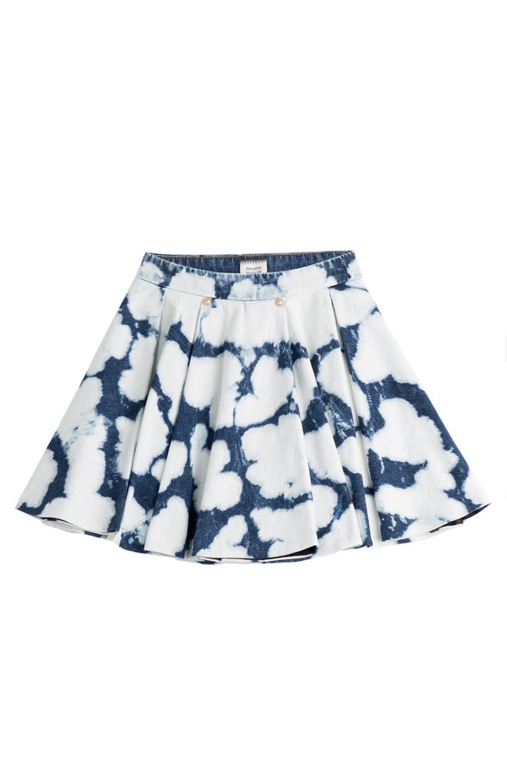 Fausto Puglisi Tie-dye Denim Skirt