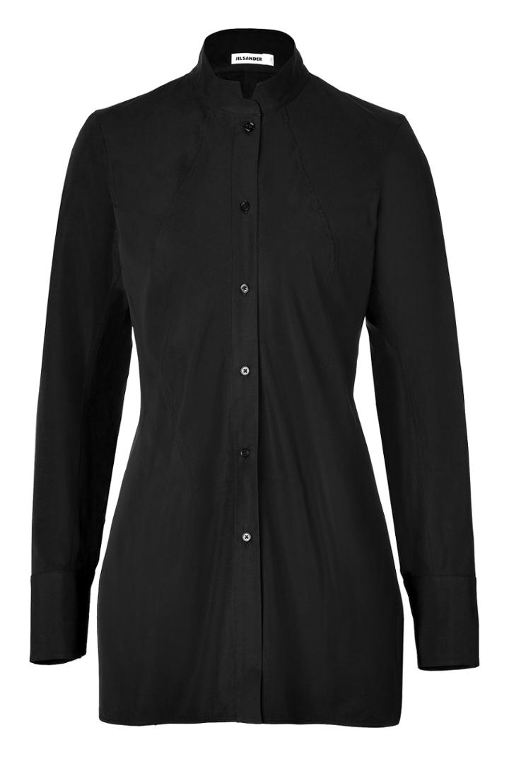 Jil Sander Jil Sander Cotton Tunic Blouse - Black