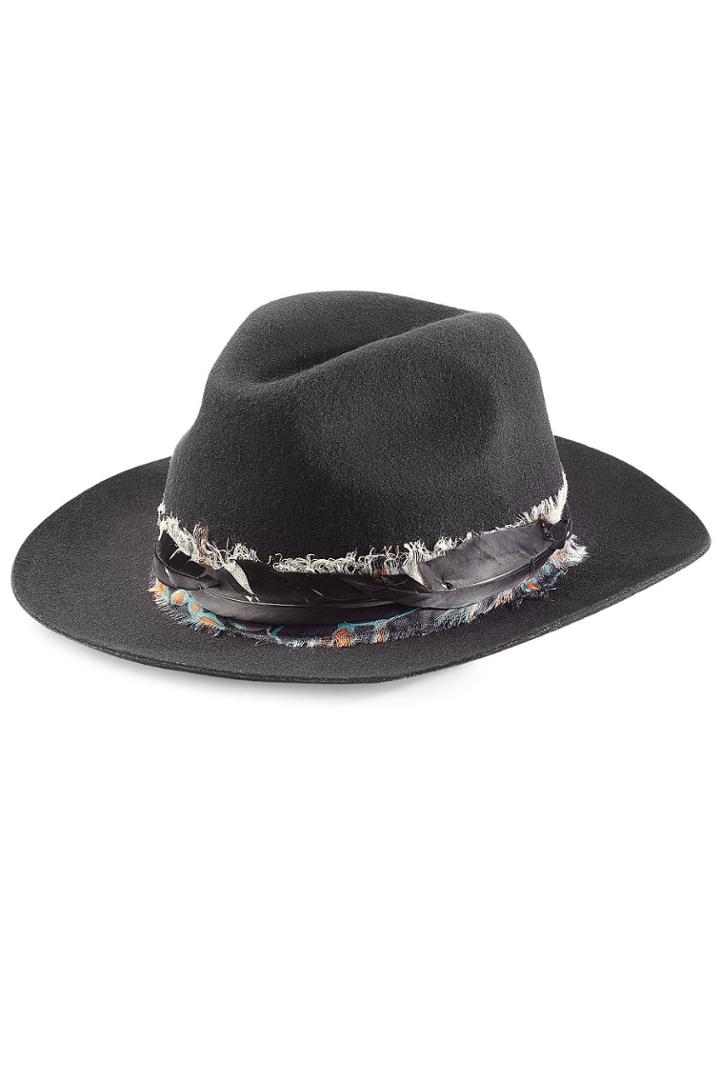 Zadig & Voltaire Zadig & Voltaire Alabama Wool Hat With Feathers