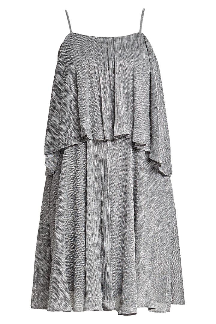 Halston Heritage Halston Heritage Cold-shoulder Lurex Jersey Dress