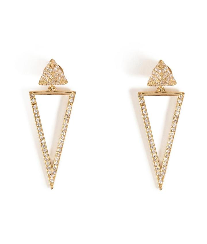Ileana Makri 18kt Gold Bermuda Triangle Earrings With Diamonds