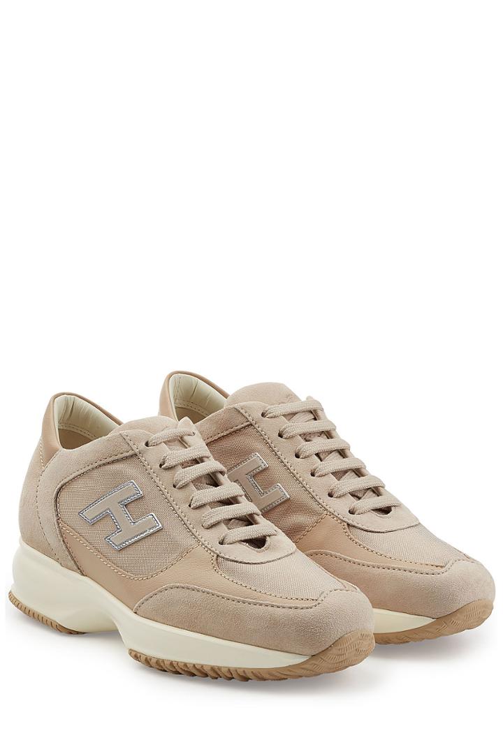 Hogan Hogan Suede And Mesh Platform Sneakers - Beige