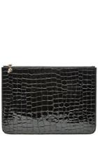 Alexander Mcqueen Alexander Mcqueen Embossed Leather Zipped Pouch