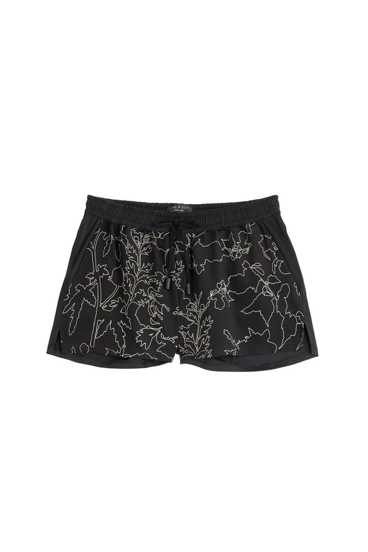 Rag & Bone Rag & Bone Printed Cotton-silk Shorts