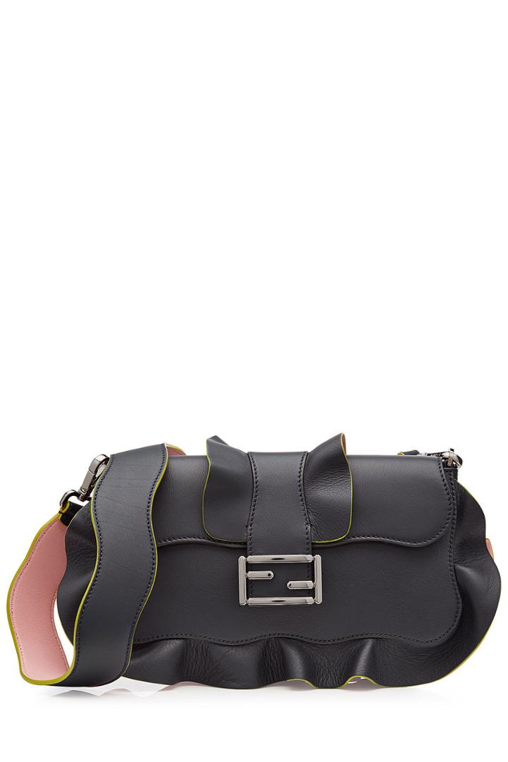 Fendi Fendi Leather Baguette Shoulder Bag