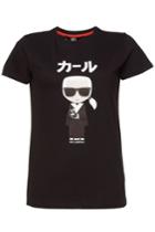 Karl Lagerfeld Karl Lagerfeld Ikonik Japan Printed Cotton T-shirt