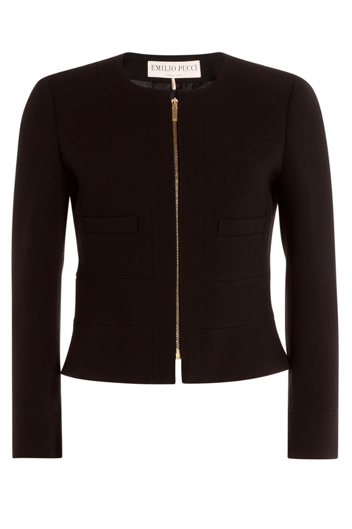 Emilio Pucci Emilio Pucci Stretch Wool Jacket - Black