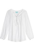 Melissa Odabash Melissa Odabash Embroidered Peasant Top