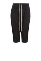 Rick Owens Men Rick Owens Men Cotton Harem Shorts With Cashmere - Black