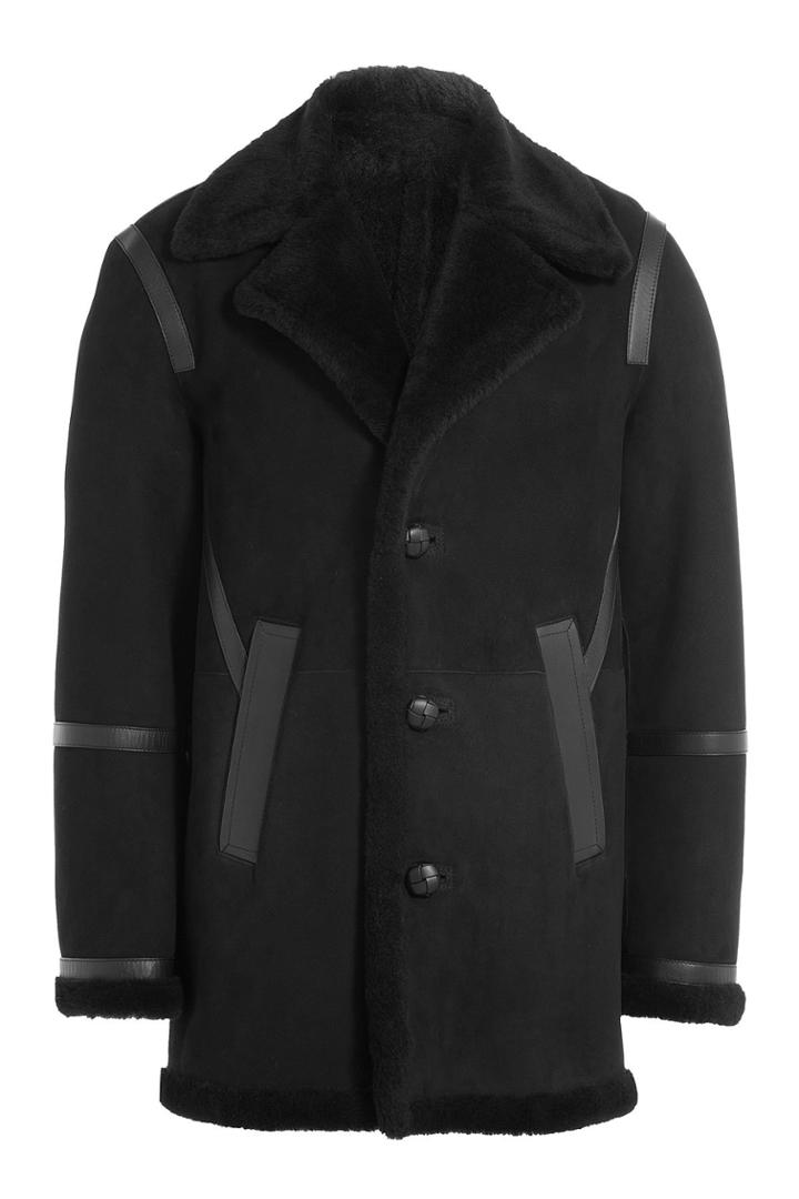 Neil Barrett Neil Barrett Sheepskin Coat With Leather - Black