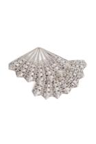 Anita Ko Anita Ko 18kt White Gold Double Fan Earring With Diamonds - Silver