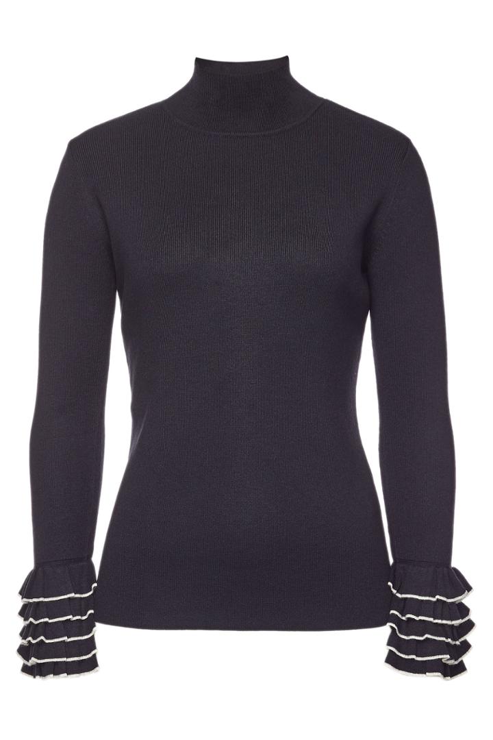Steffen Schraut Steffen Schraut Turtleneck Pullover With Ruffled Sleeves