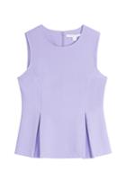 Diane Von Furstenberg Diane Von Furstenberg Shell With Inverted Pleats - Purple