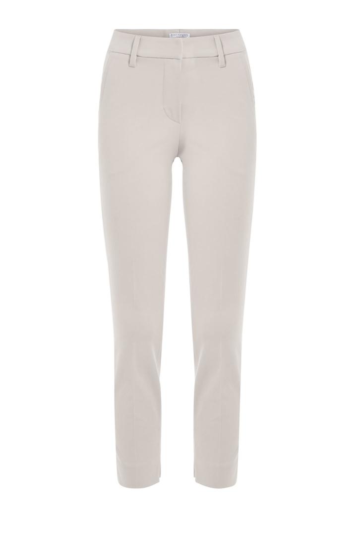 Brunello Cucinelli Brunello Cucinelli Cropped Cotton Chinos - Grey
