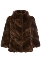 Yves Salomon Yves Salomon Rabbit Fur Jacket - Brown