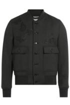Alexander Mcqueen Alexander Mcqueen Embroidered Wool Jacket - Black