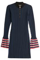 Emilio Pucci Emilio Pucci Striped Knit Dress With Contrast Cuffs - Black