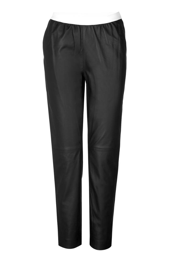 T By Alexander Wang T By Alexander Wang Leather Shorts With Contrast Waist