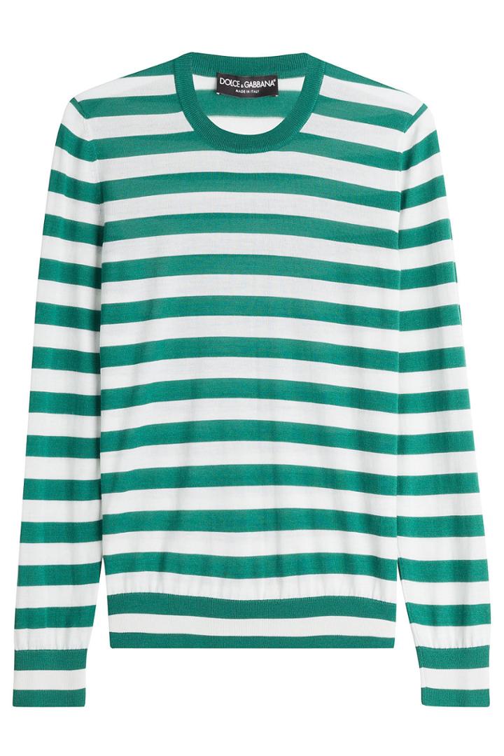 Dolce & Gabbana Dolce & Gabbana Riga Striped Cashmere Pullover With Silk