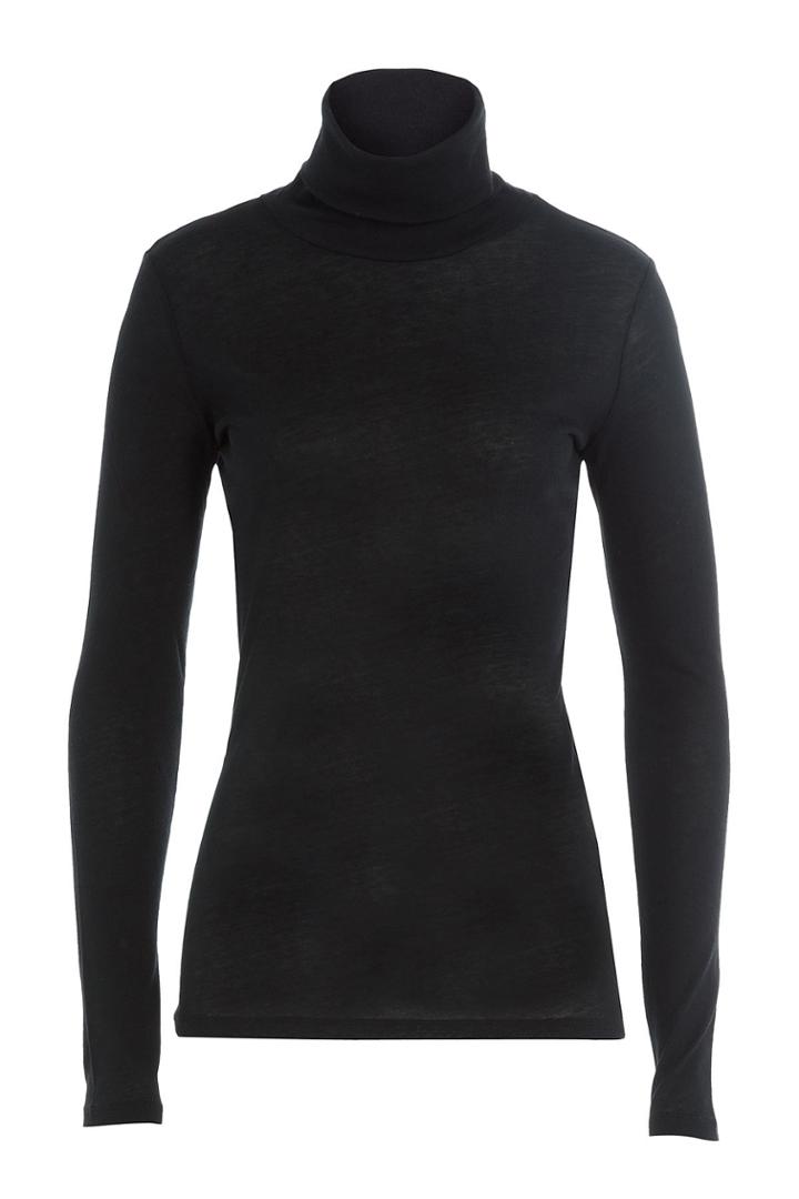 Majestic Majestic Cotton-cashmere Turtleneck - Black