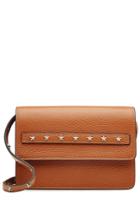 R.e.d. Valentino R.e.d. Valentino Leather Shoulder Bag With Stud Embellishment - Brown