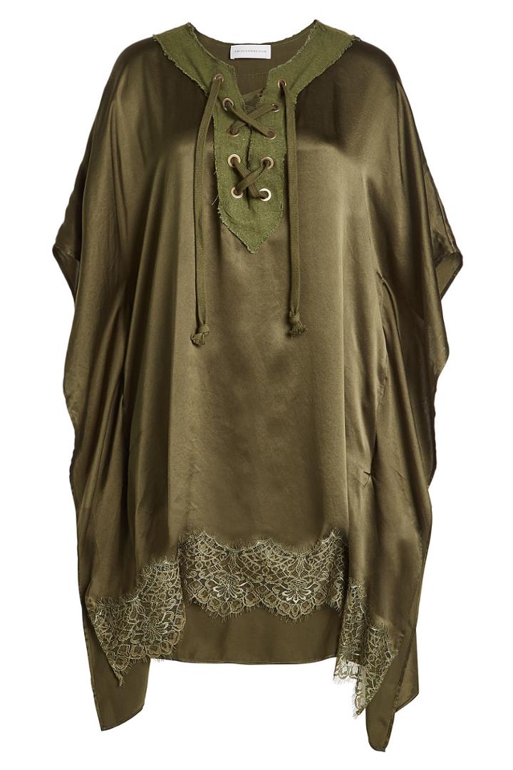 Faith Connexion Faith Connexion Silk Poncho With Lace