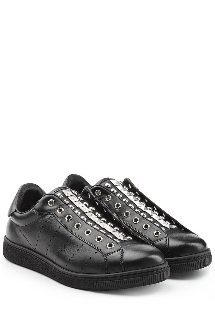 Dsquared2 Dsquared2 Leather Sneakers With Studs