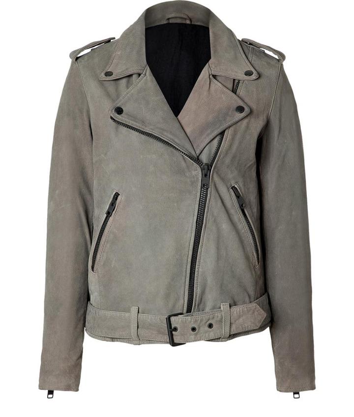 Current/elliott Sueded Leather Prospect Biker Jacket