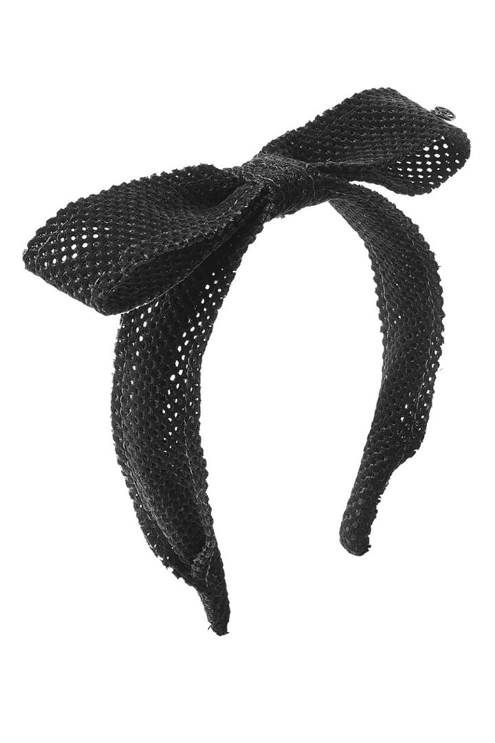 Maison Michel Maison Michel Headband With Bow - Black