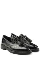 Burberry Shoes & Accessories Burberry Shoes & Accessories Stud Embellished Leather Loafers - Black
