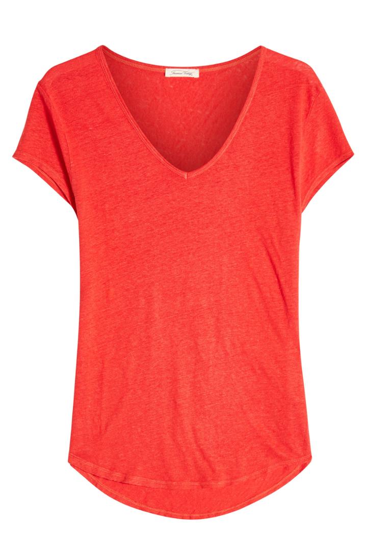American Vintage American Vintage Scoop Neck Linen T-shirt