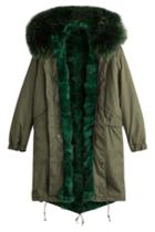As65 As65 Parka Coat With Fur Lining
