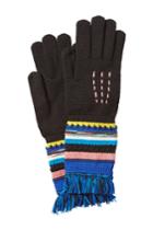 Missoni Missoni Wool Gloves With Striping And Fringe - Multicolor
