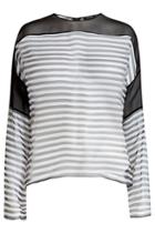Anthony Vaccarello Anthony Vaccarello Striped Silk Blouse - Stripes