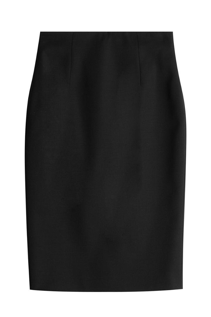 Alexander Mcqueen Alexander Mcqueen Virgin Wool Pencil Skirt - Black
