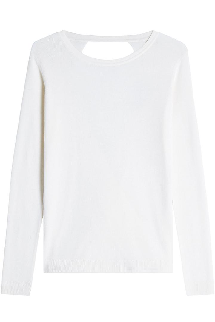 Diane Von Furstenberg Diane Von Furstenberg Merino Wool Pullover With Silk - White