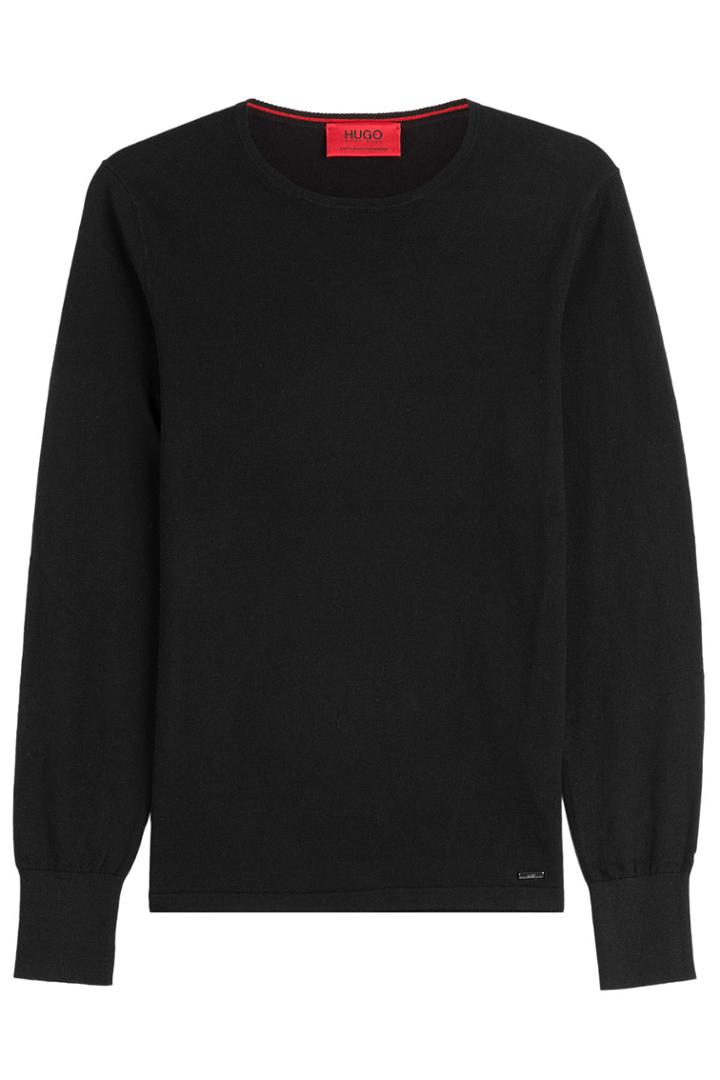 Hugo Hugo Cotton-silk-cashmere Pullover - Black