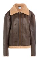 Vetements Vetements Oversize Leather And Shearling Jacket - Beige