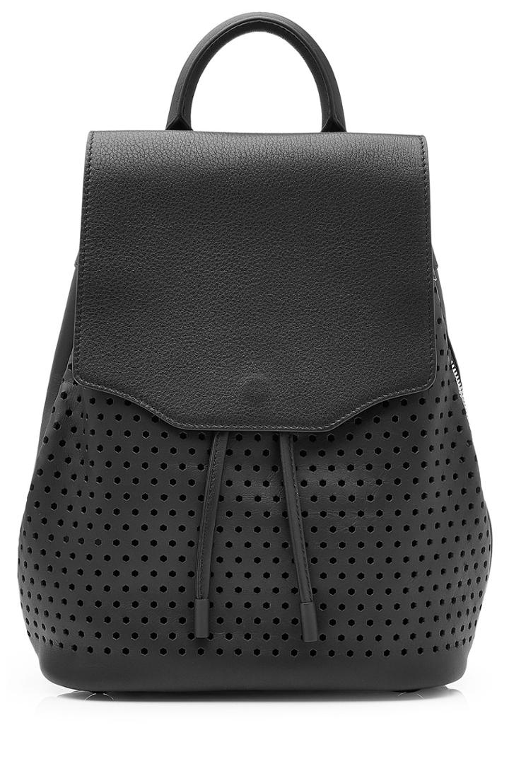 Rag & Bone Rag & Bone Mini Pilot Perforated Leather Backpack - Black