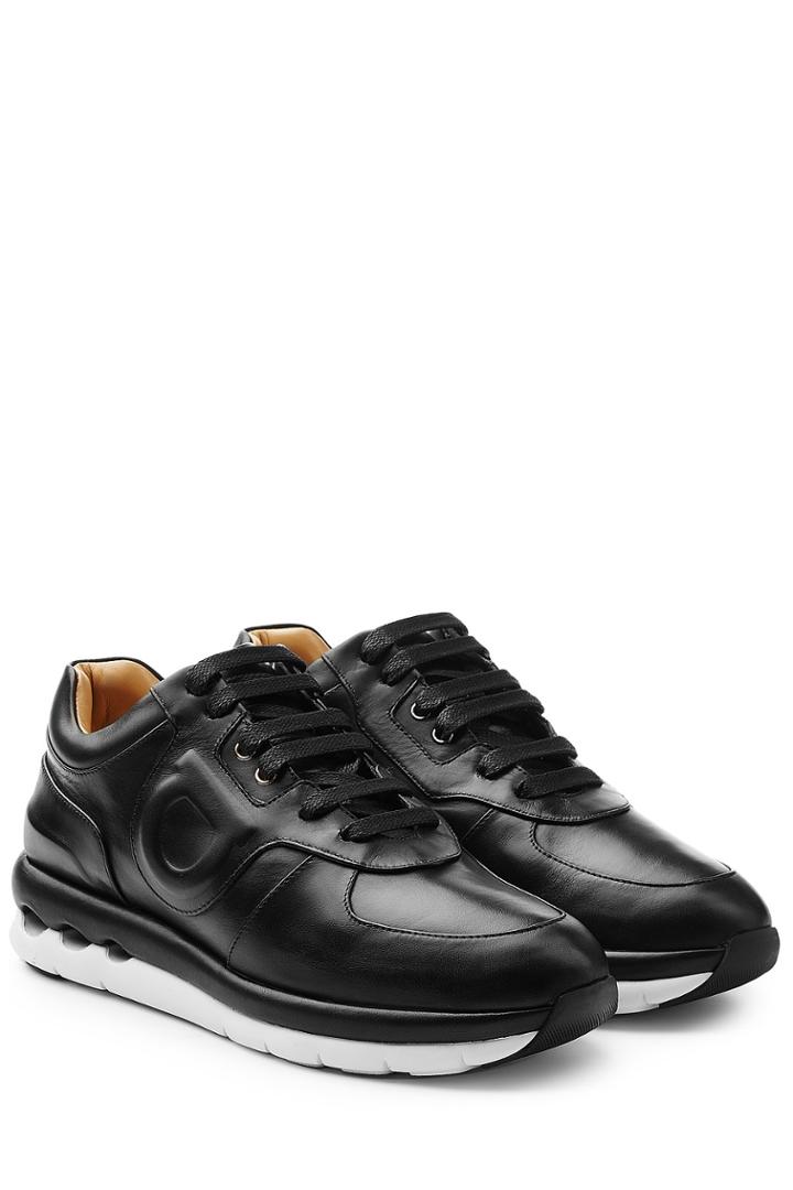Salvatore Ferragamo Salvatore Ferragamo Leather Sneakers - Black