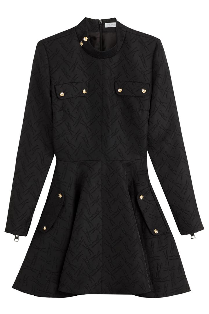 J.w. Anderson J.w. Anderson Embroidered Wool Dress - Black