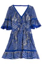Roberto Cavalli Roberto Cavalli Printed Silk Chiffon Dress - Blue