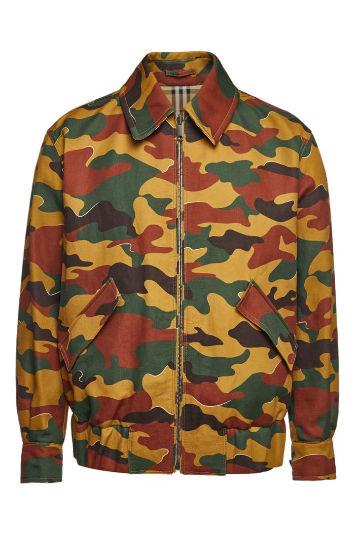 Burberry Burberry Camouflage Zipped Jacket With Cotton