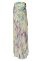 Matthew Williamson Matthew Williamson Mauve And Peridot Printed Silk Gown - None