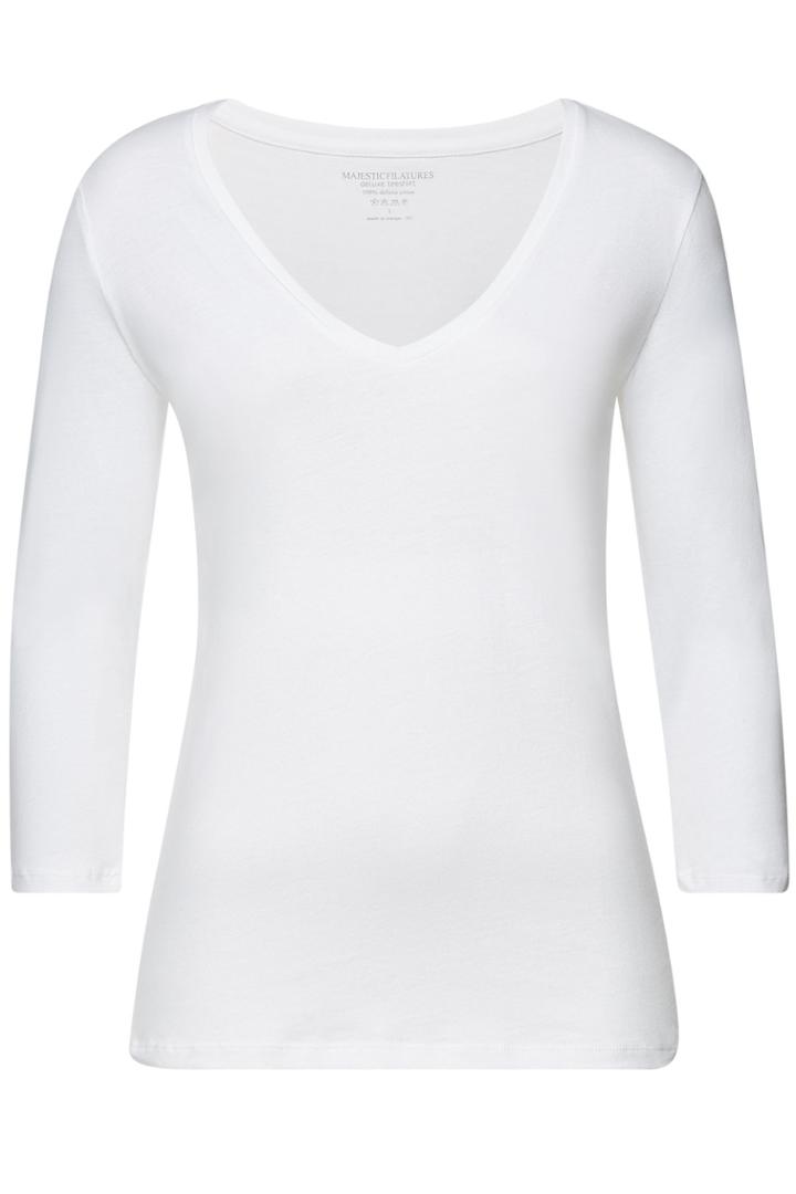Majestic Majestic Cotton Long Sleeved Top