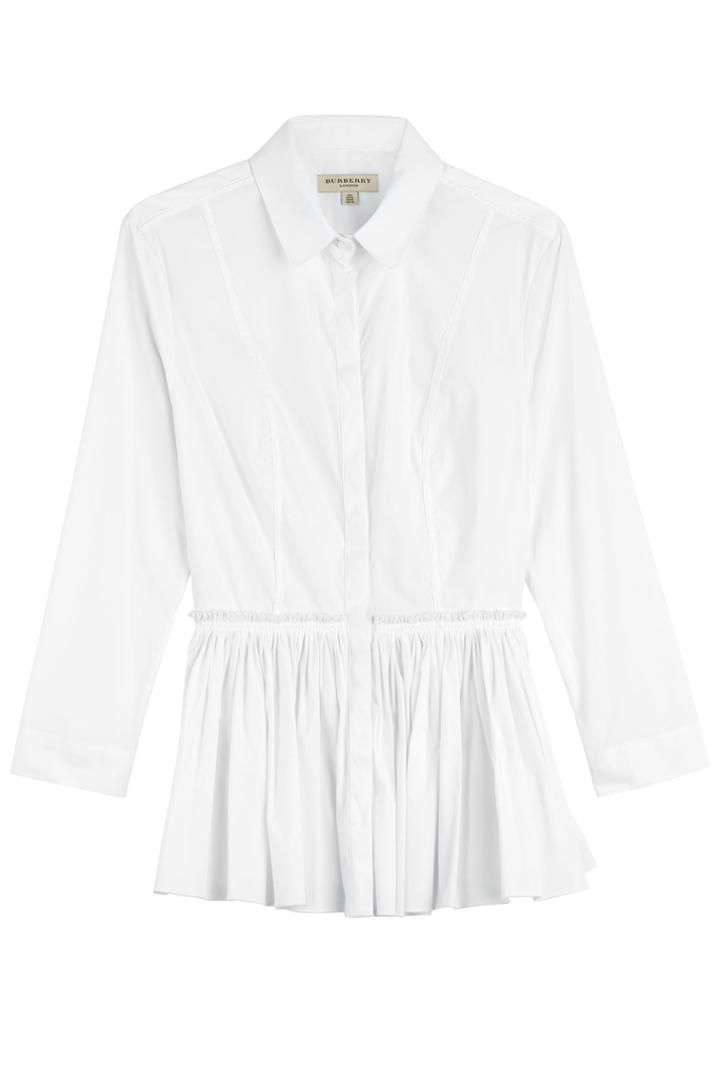 Burberry London Burberry London Cotton Shirt With Peplum - None